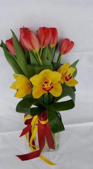 Wiązka czerwonych tulipanów